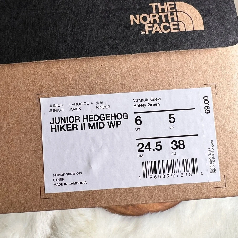 The North Face Junior Hedgehog Hiker II Mid WP Size 6 Junior NWB - Picture 8 of 11